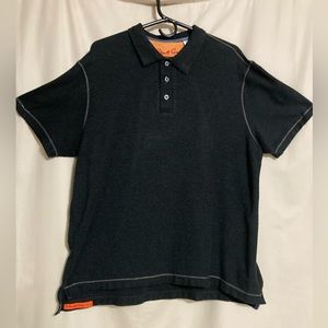 Robert Graham short sleeve black 1/4 button polo
